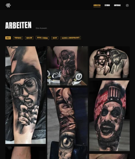 Eine Innenseite von Elektrischer Stuhl Tattoo